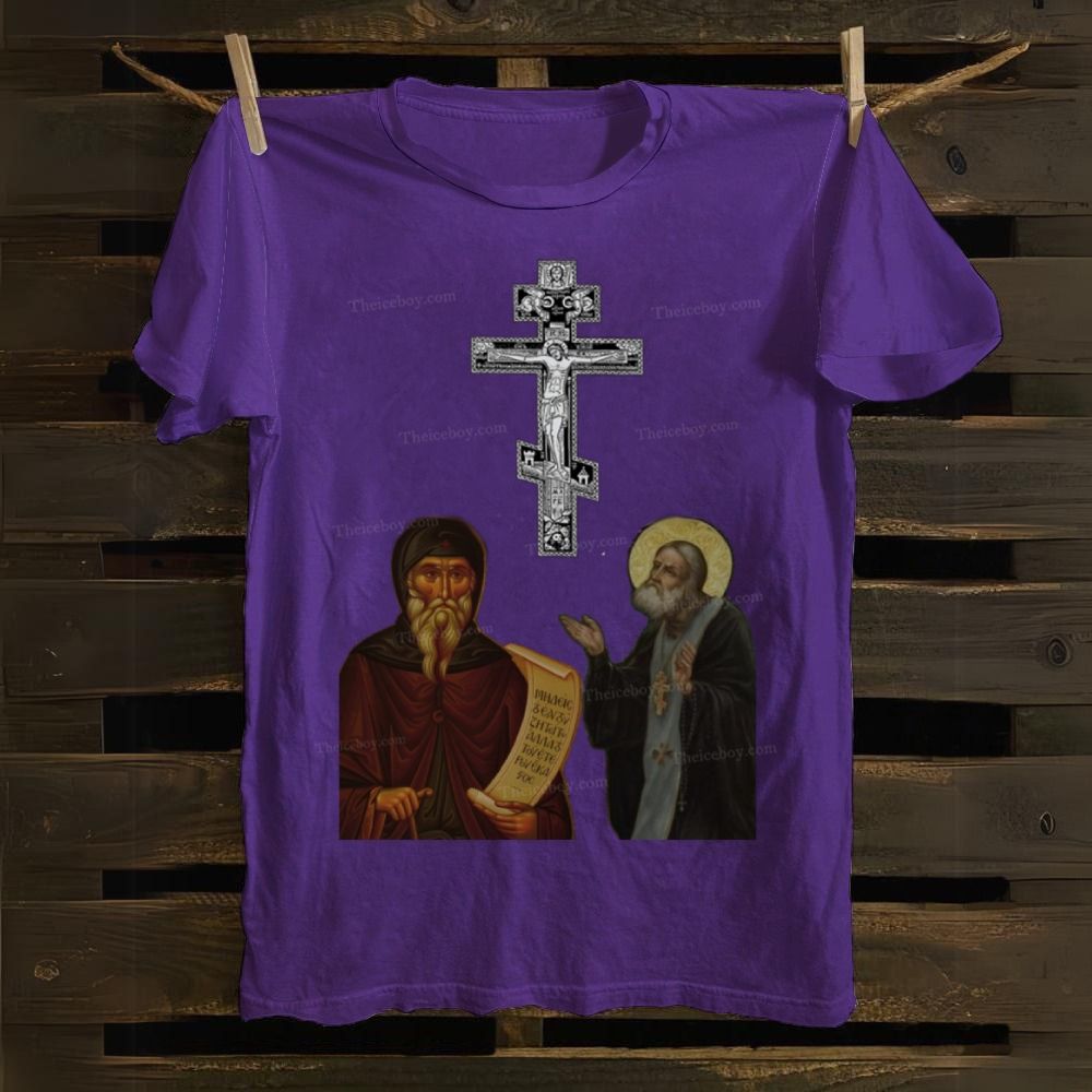Orthodox CRoss Christ Saints Cotton T-shirt