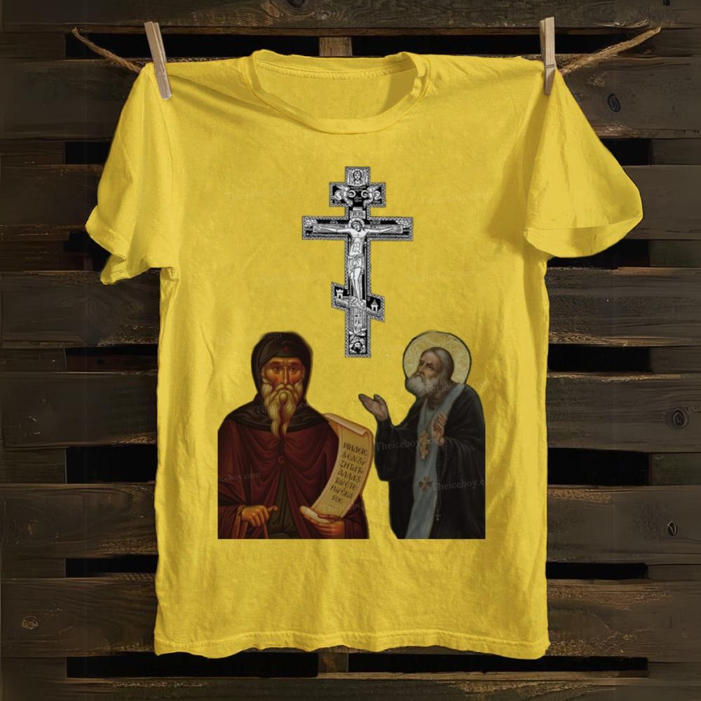 Orthodox CRoss Christ Saints Cotton T-shirt