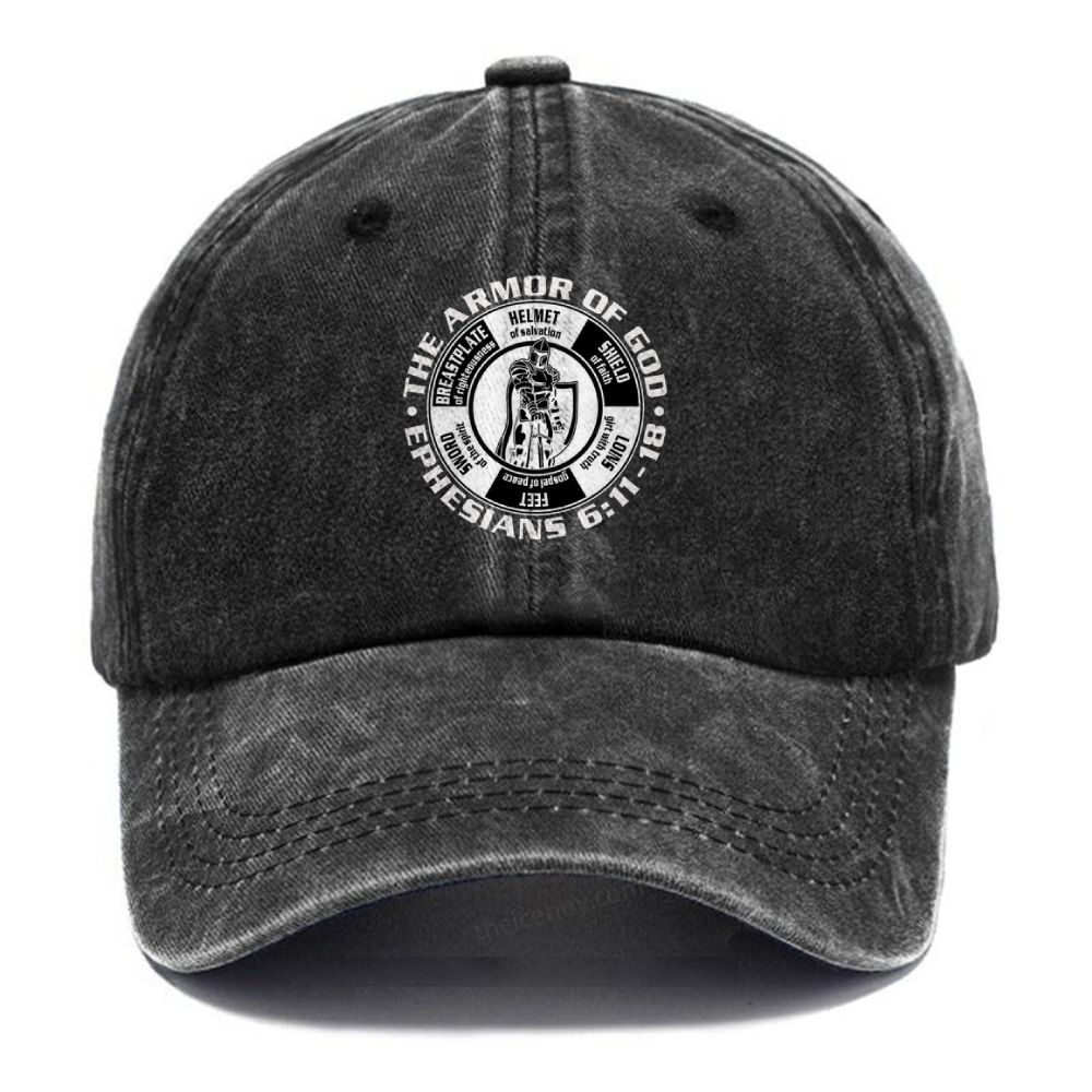 The Armor Of God Ephesians 6:11-18 Unisex Vintage Casual Washed Cap