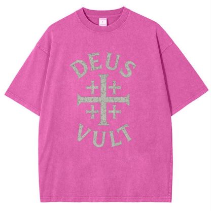 Deus Vult Snowflake Vintage Cotton T-Shirt