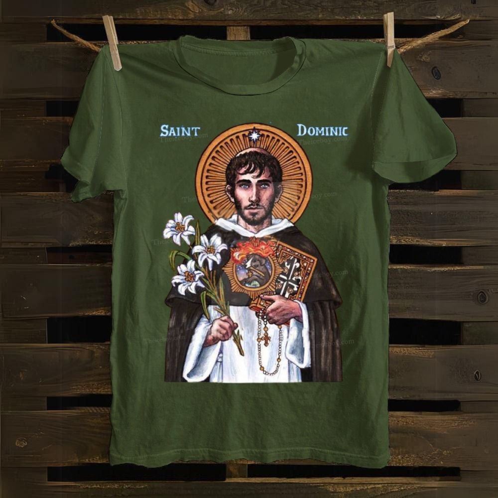 Saint Dominic Icon Cotton T-shirt