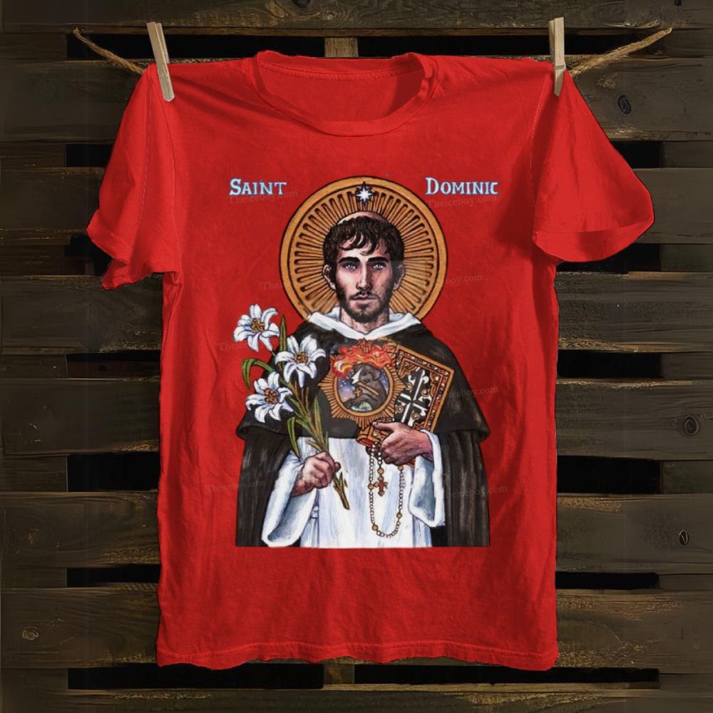 Saint Dominic Icon Cotton T-shirt
