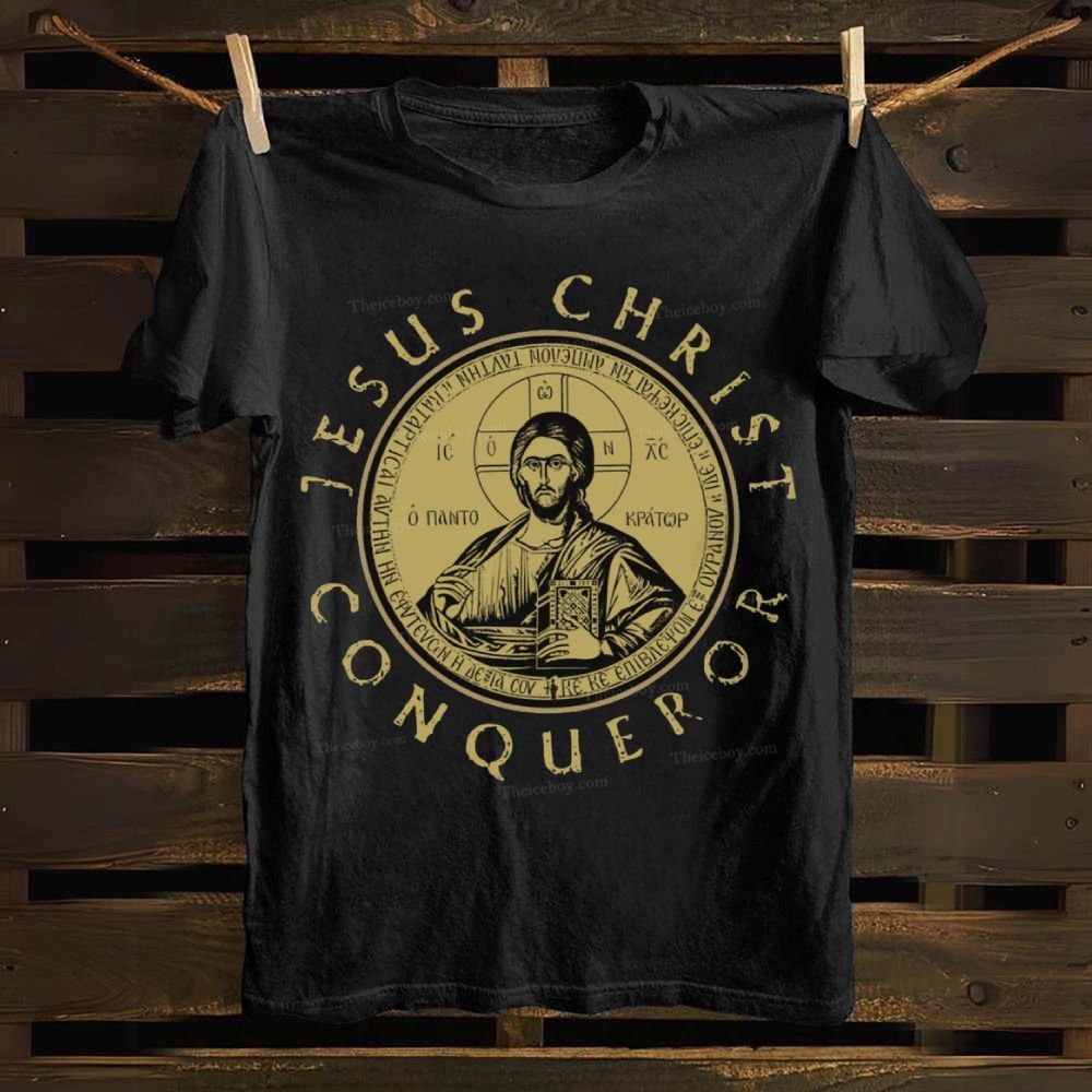 Jesus Christ Conqueror Orthodox Christianity Cotton T-shirt