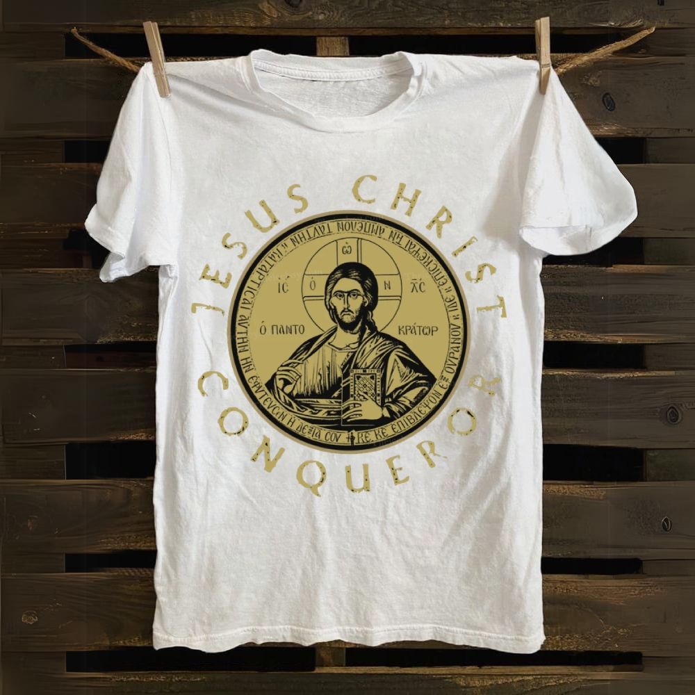 Jesus Christ Conqueror Orthodox Christianity Cotton T-shirt