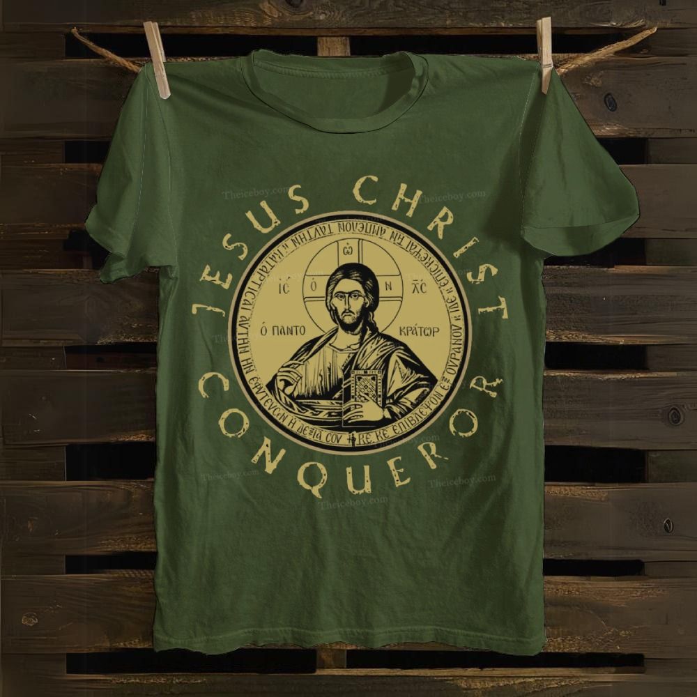 Jesus Christ Conqueror Orthodox Christianity Cotton T-shirt
