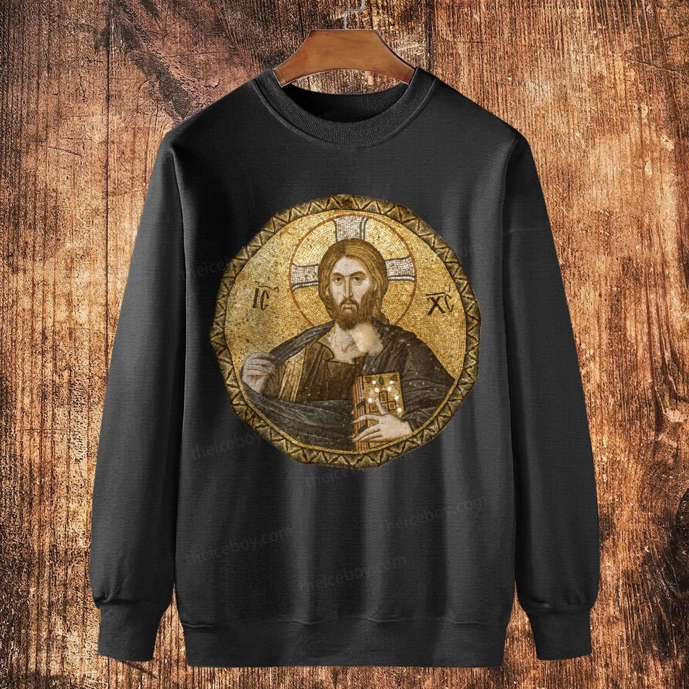  Christ in glory Cotton Crewneck Sweatshirt