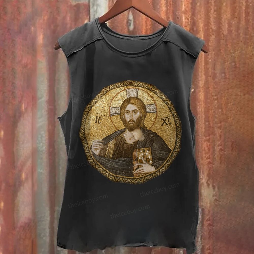  Christ in glory Washed Tank Top