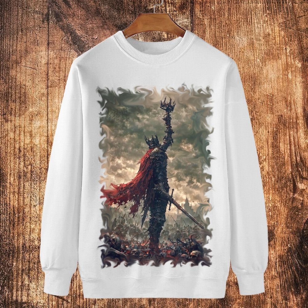 Victory Through The Power Of God Cotton Crewneck Sweatshirt