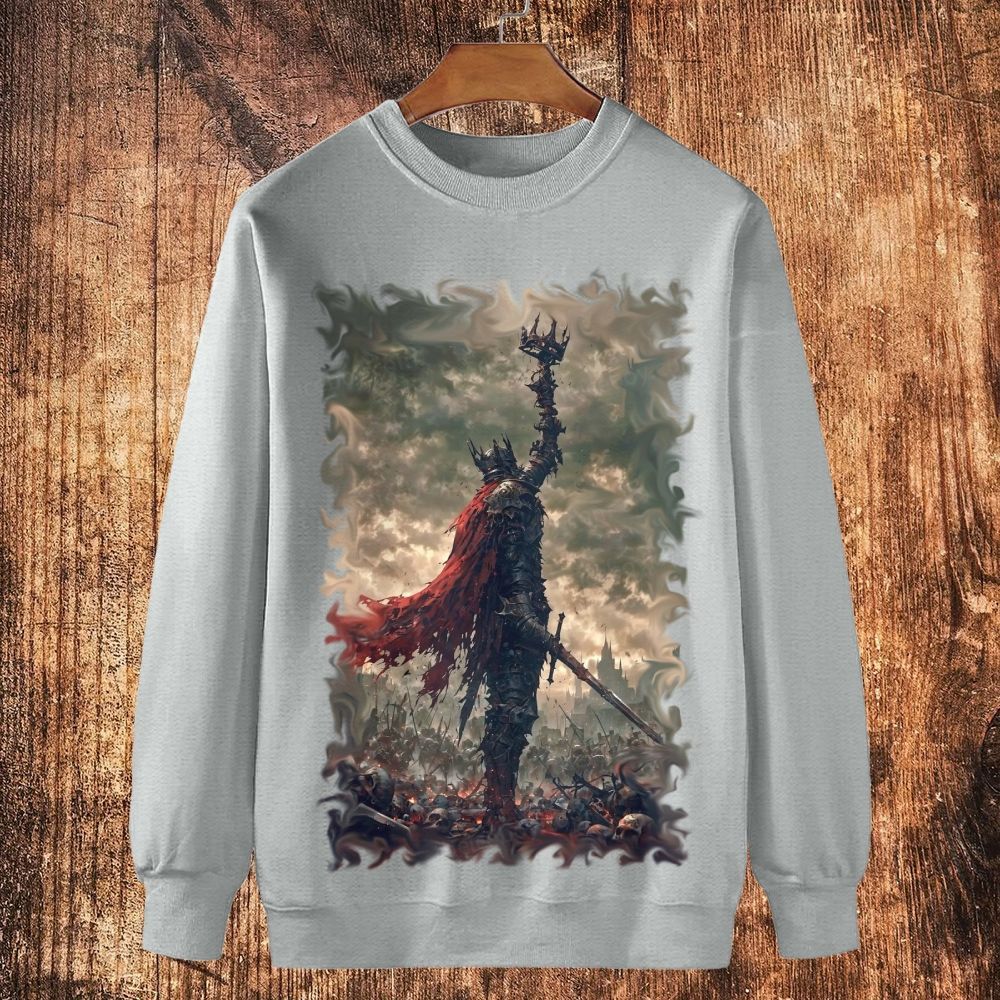 Victory Through The Power Of God Cotton Crewneck Sweatshirt