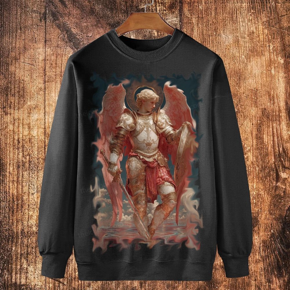 Divine Michael Cotton Crewneck Sweatshirt