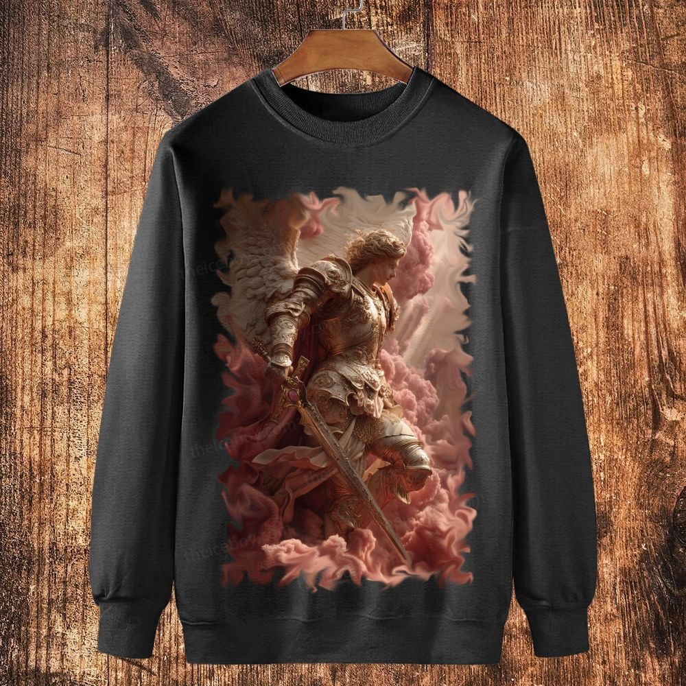 Celestial Seraph Cotton Crewneck Sweatshirt