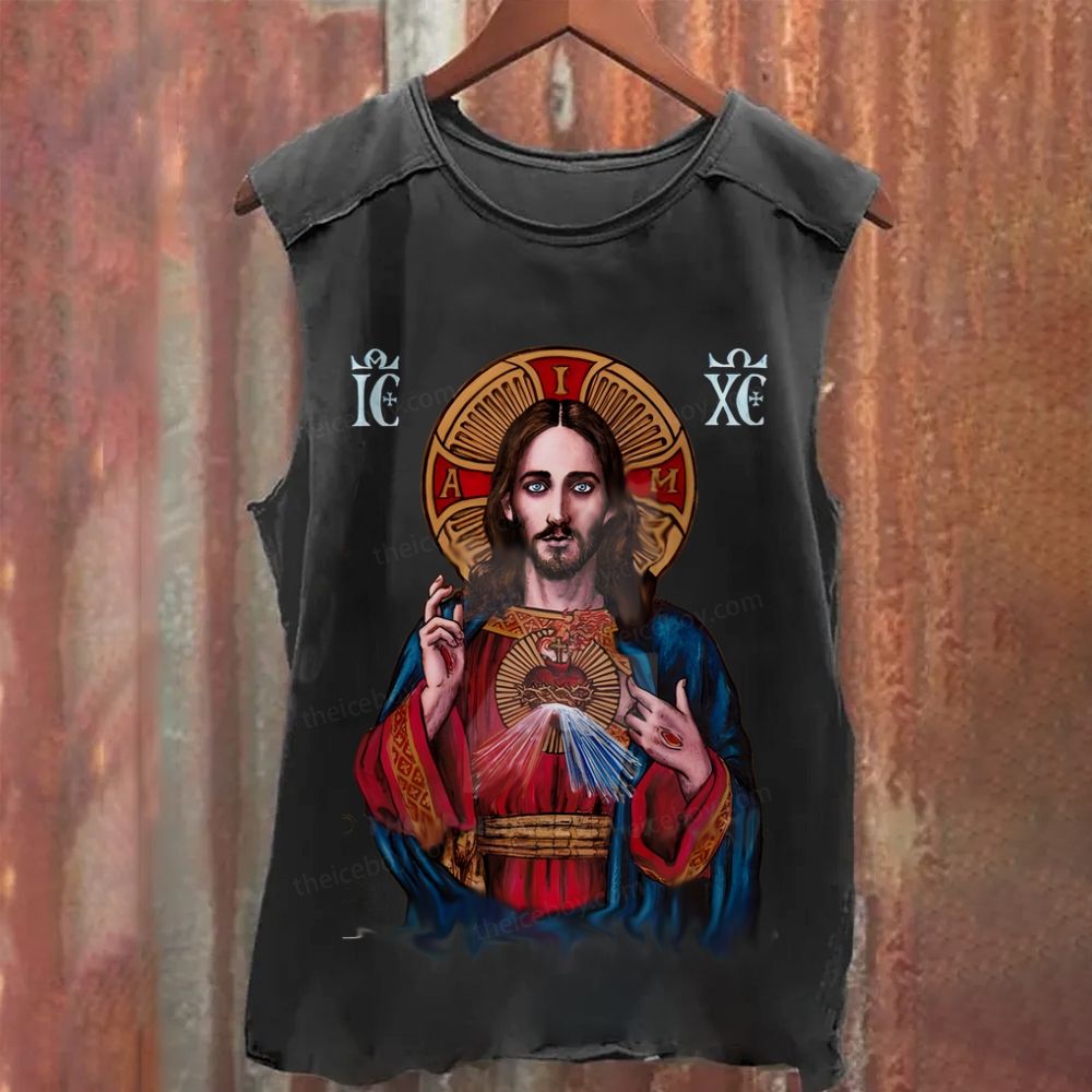 Holy Jesus Christ Victory  Washed Tank Top