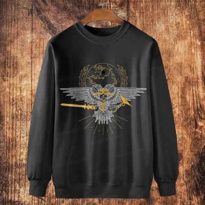 Orthodox Double-Headed Eagle Cross Cotton Crewneck Sweatshirt