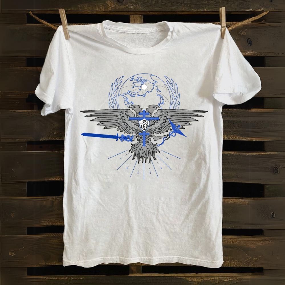 Orthodox Double-Headed Eagle Cross　Cotton T-shirt