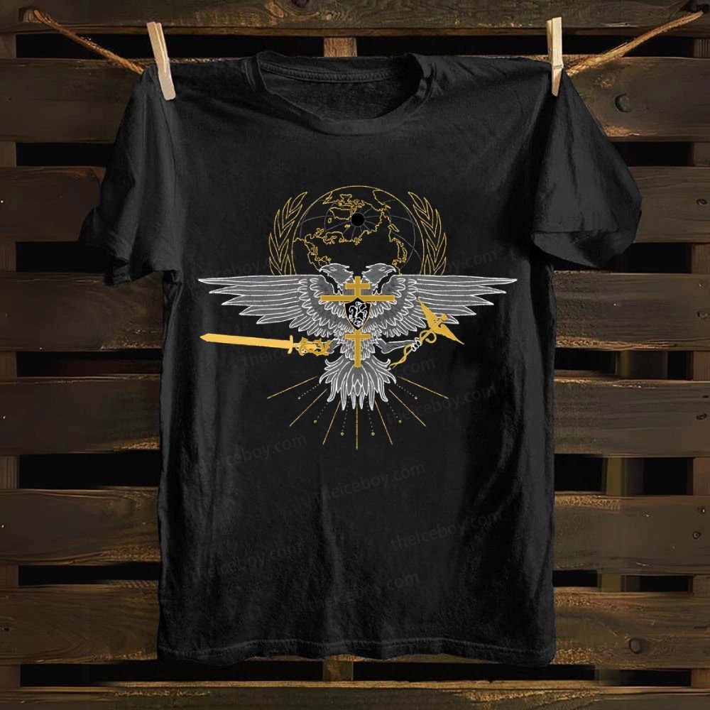 Orthodox Double-Headed Eagle Cross　Cotton T-shirt