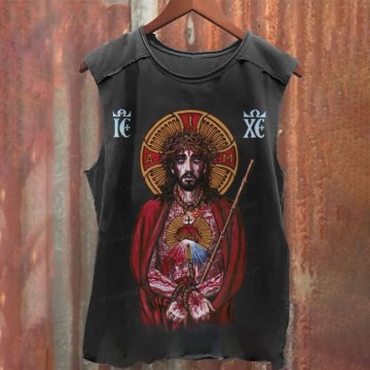 The Pain Of The Cross Washed Tank Top