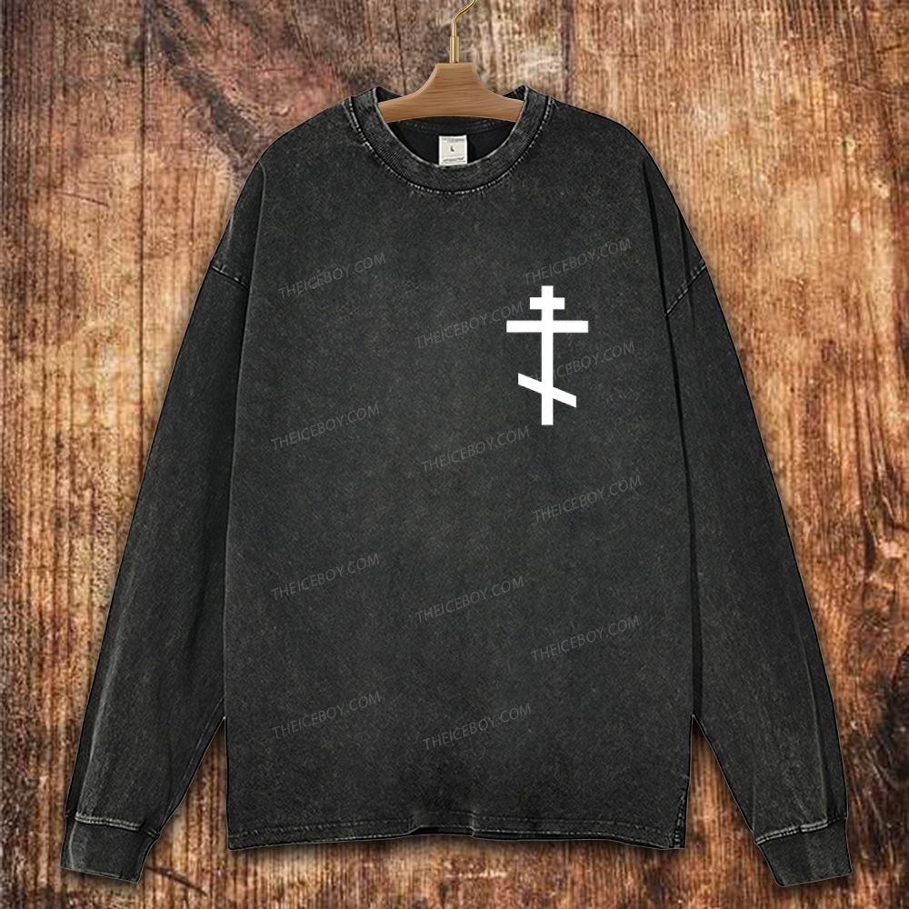 Orthodoxy Keeping It Real Since 33 AD Christian Washed Sweatshirt