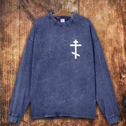 Orthodoxy Keeping It Real Since 33 AD Christian Washed Sweatshirt