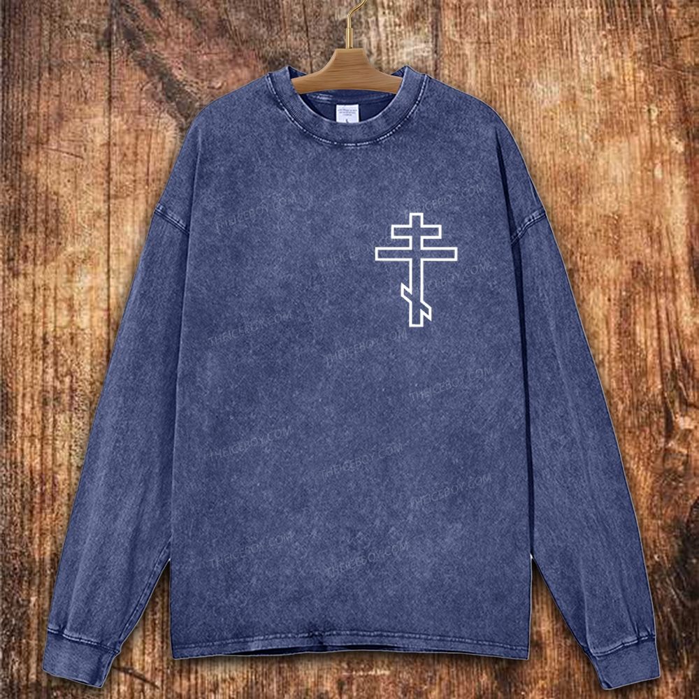 Orthodox Driven by Faith Christian Washed Sweatshirt