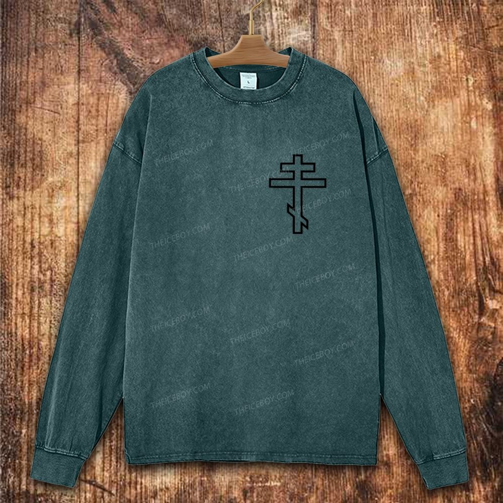Orthodox Driven by Faith Christian Washed Sweatshirt