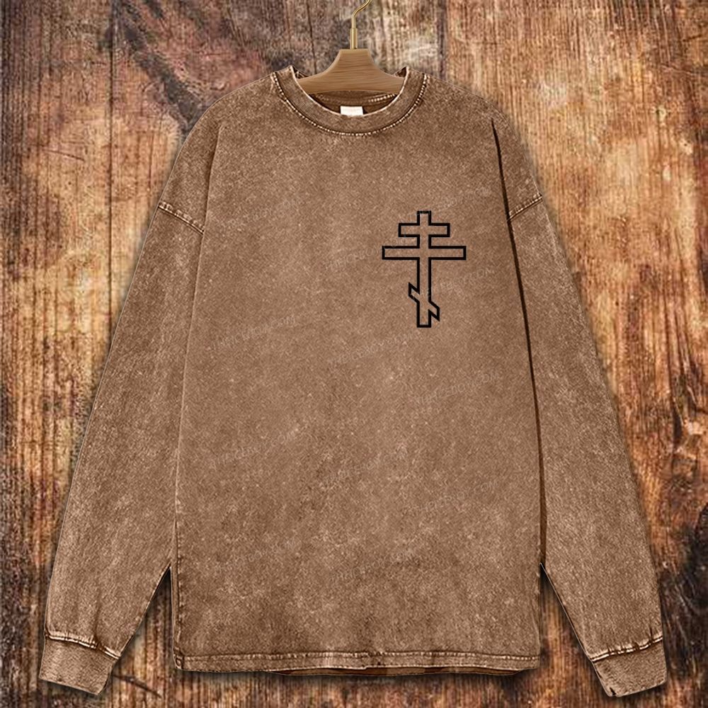 Orthodox Driven by Faith Christian Washed Sweatshirt