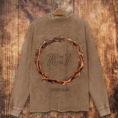 Forgiveness 70x7 Christian Washed Sweatshirt