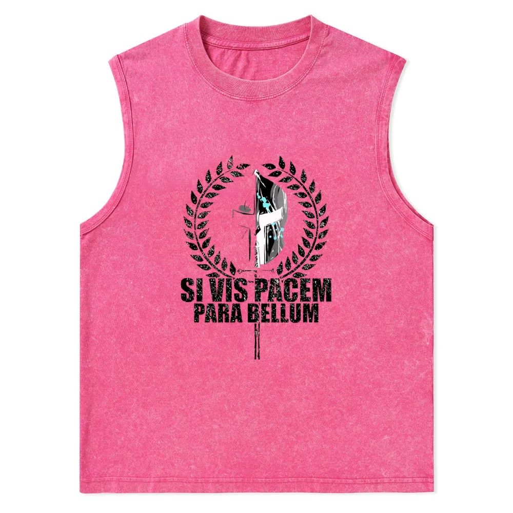 Si Vis Pacem Para Bellum Christian Snowflake Washed Vest