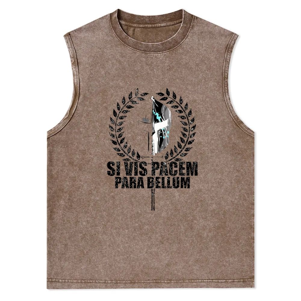 Si Vis Pacem Para Bellum Christian Snowflake Washed Vest