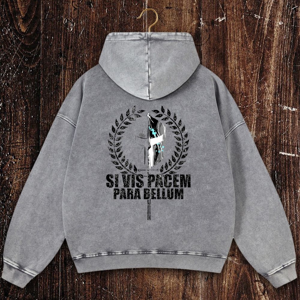 SiVis Pacem Para Bellum Christian Washed Hoodie