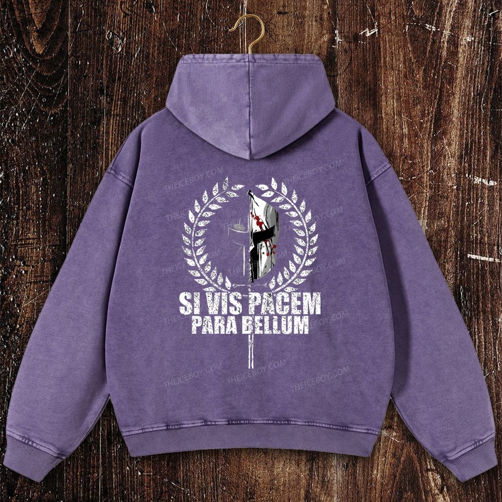 SiVis Pacem Para Bellum Christian Washed Hoodie
