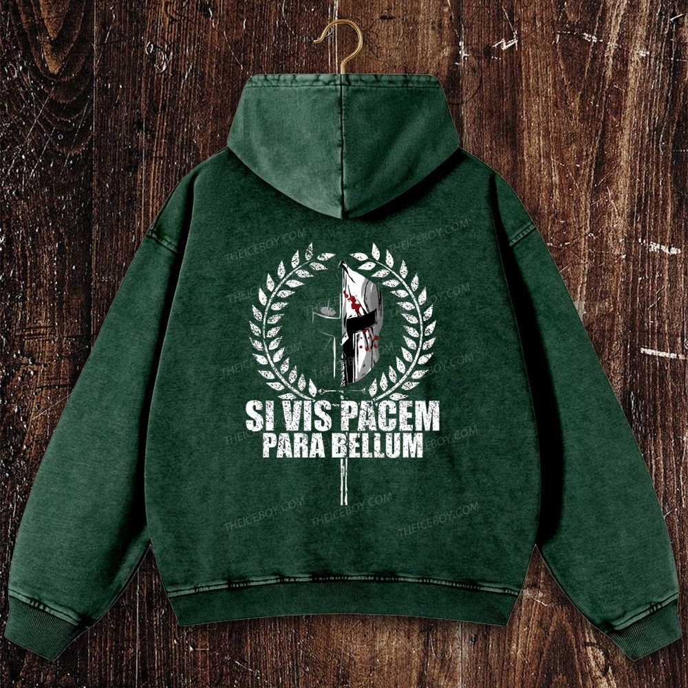 SiVis Pacem Para Bellum Christian Washed Hoodie