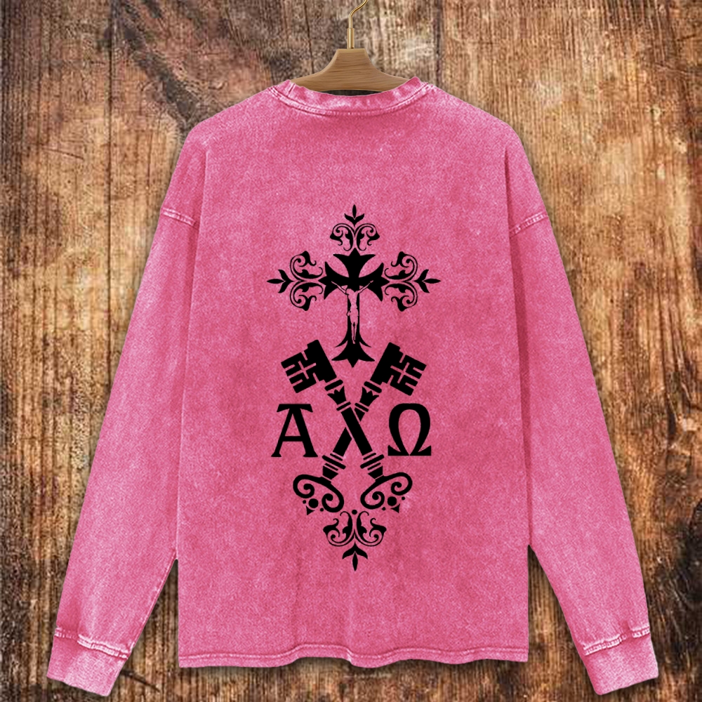 A Ω  Christian Washed Sweatshirt