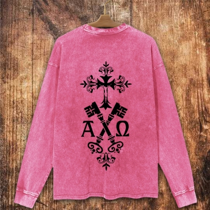 A Ω  Christian Washed Sweatshirt
