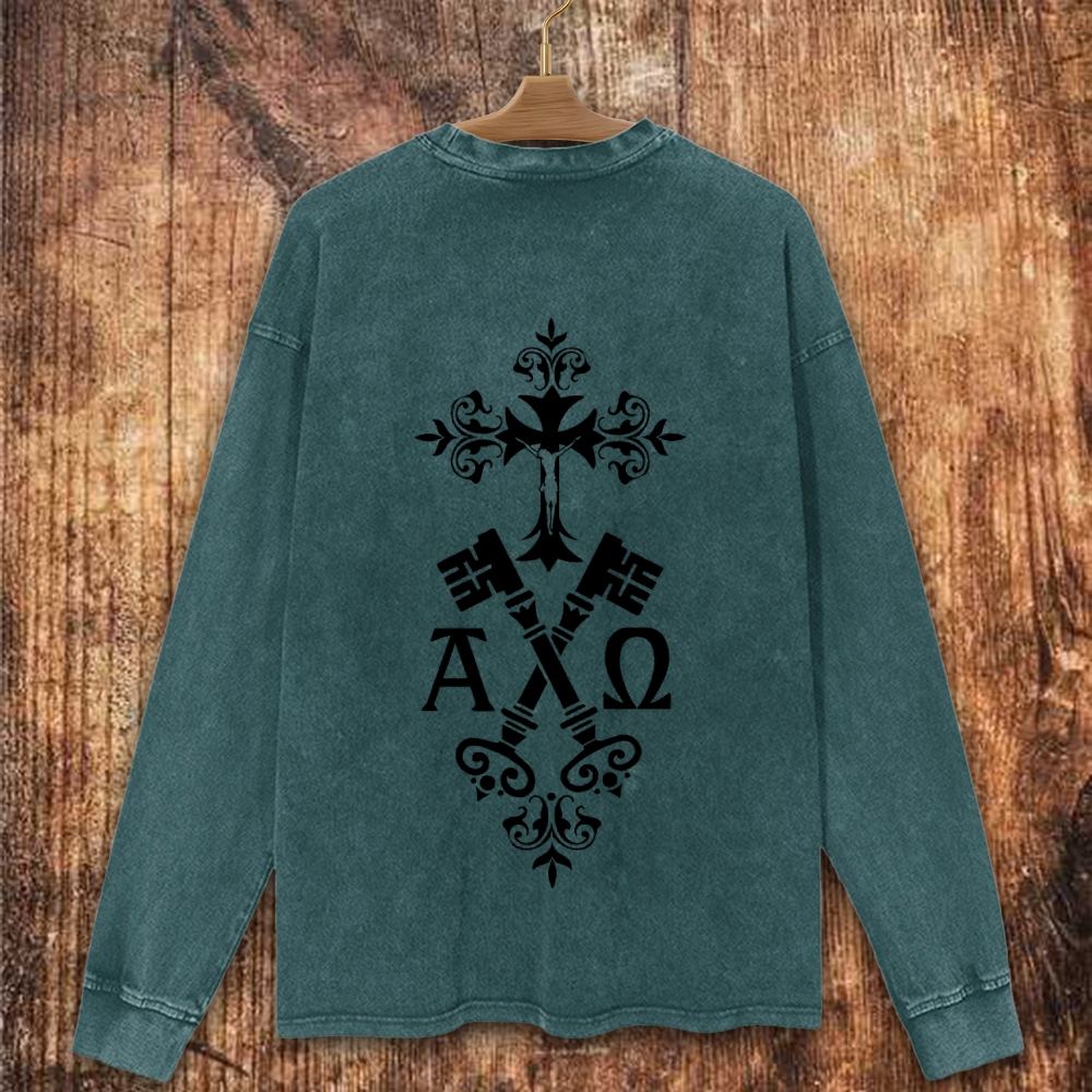 A Ω  Christian Washed Sweatshirt