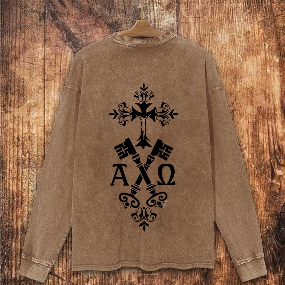 A Ω  Christian Washed Sweatshirt