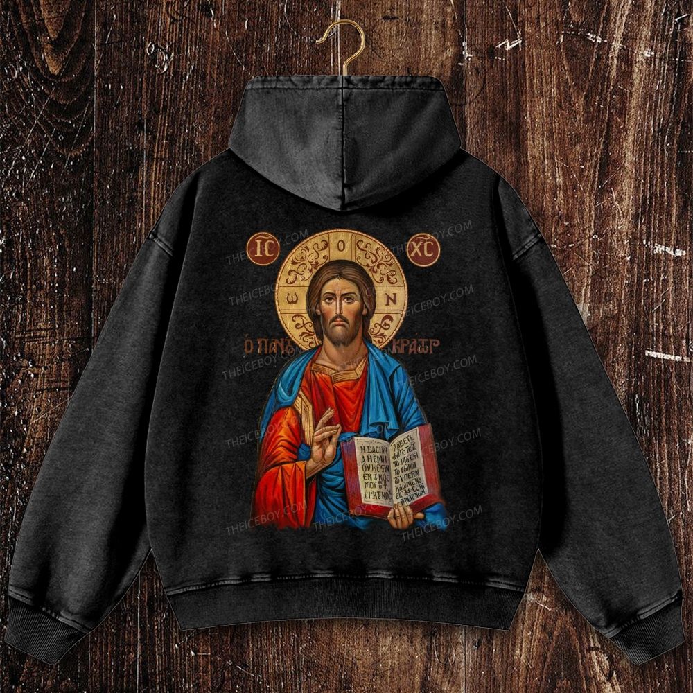 Jesus Victory Christian Washed Hoodie