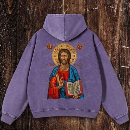 Jesus Victory Christian Washed Hoodie