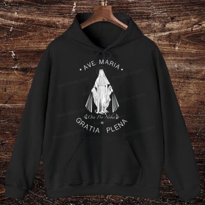 Ave Maria Oversized Cotton Hoodies