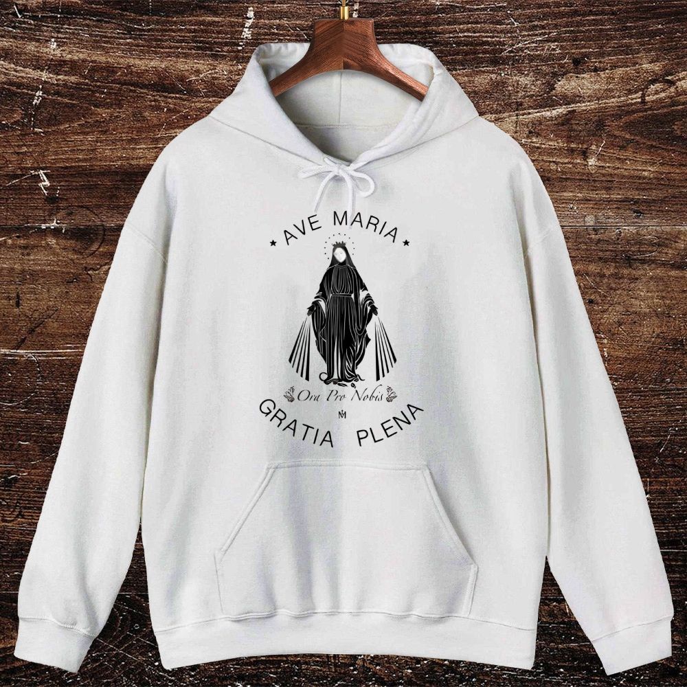 Ave Maria Oversized Cotton Hoodies