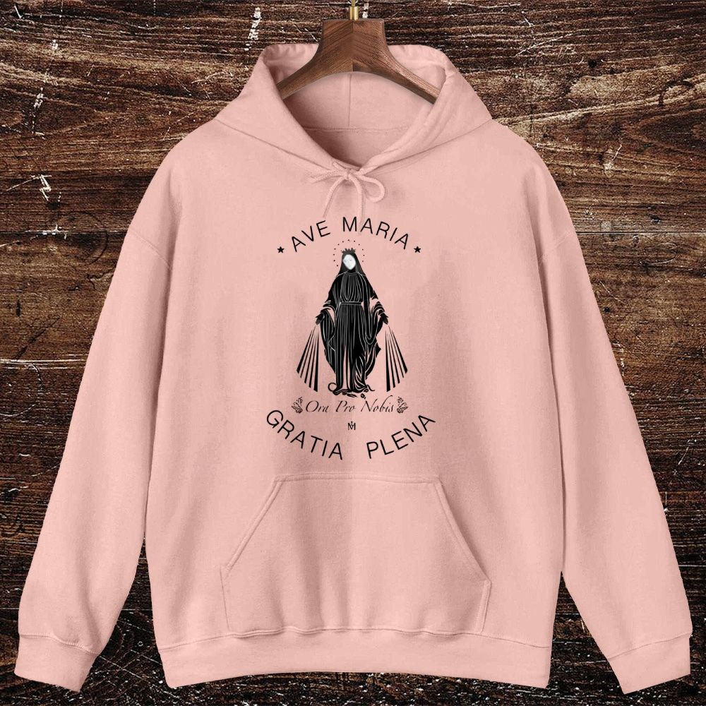 Ave Maria Oversized Cotton Hoodies