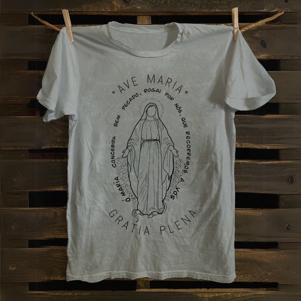Ave Maria Gratia Plena Cotton T-shirt