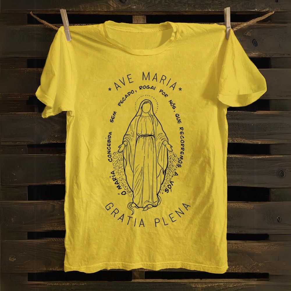 Ave Maria Gratia Plena Cotton T-shirt