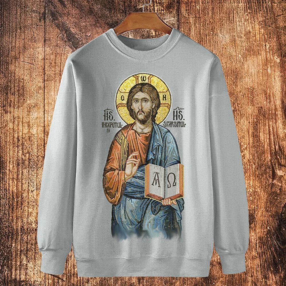 A Ω Cotton Crewneck Sweatshirt