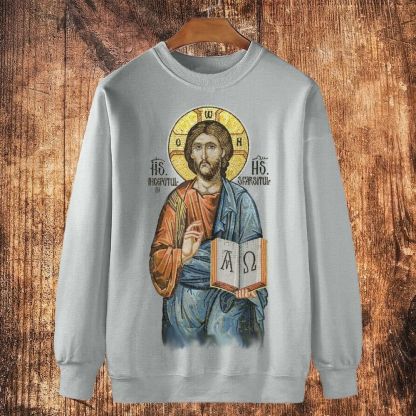 A Ω Cotton Crewneck Sweatshirt