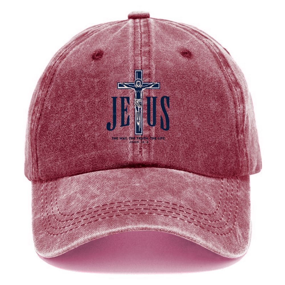 The Way The Truth The Life Unisex Vintage Casual Washed Cap
