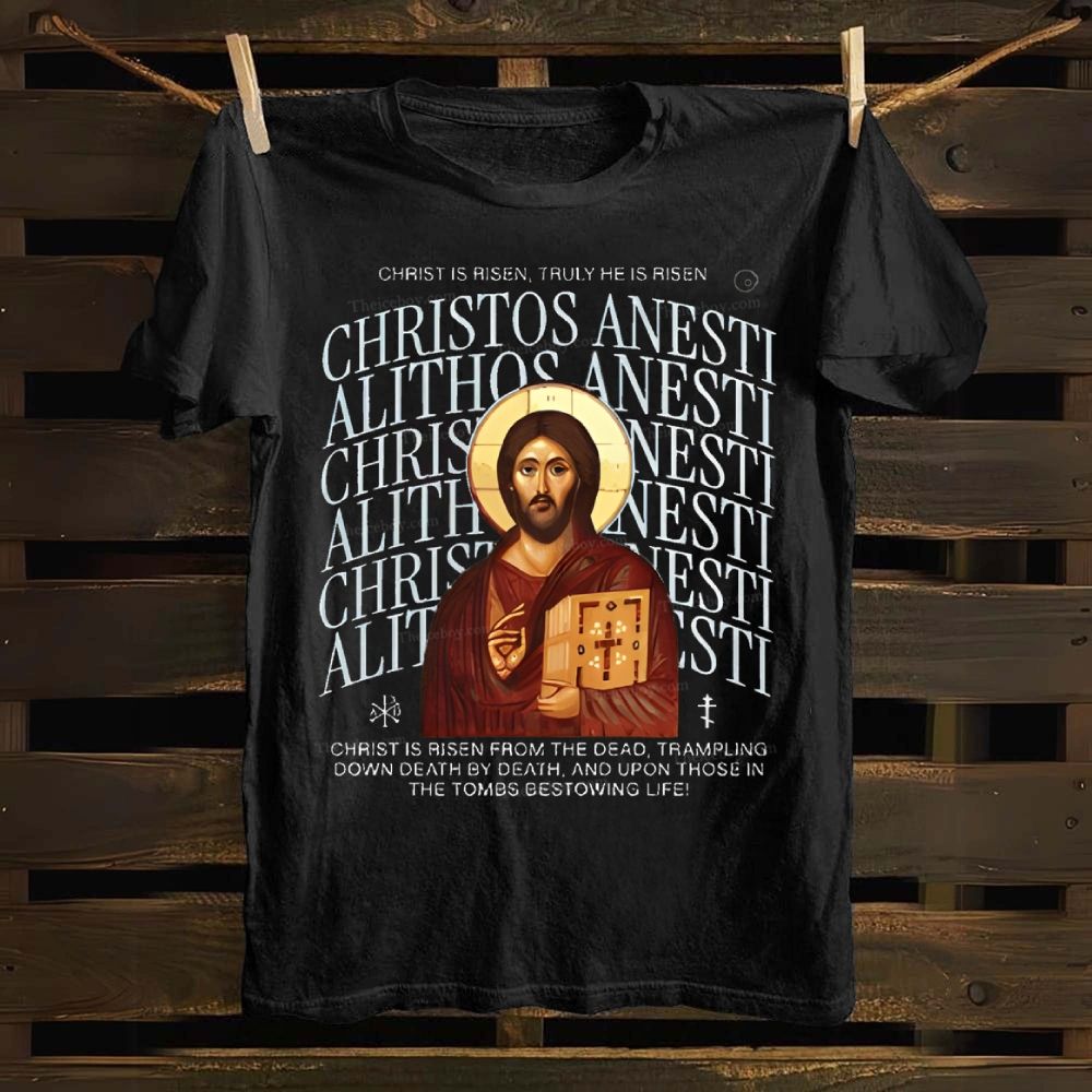 CHRISTOS ANESTI Orthodox Christian Cotton T-shirt
