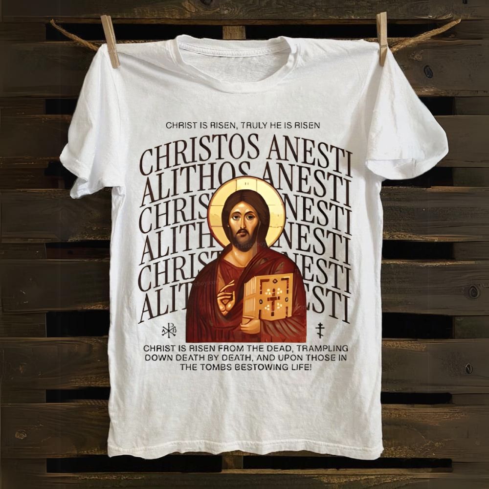 CHRISTOS ANESTI Orthodox Christian Cotton T-shirt