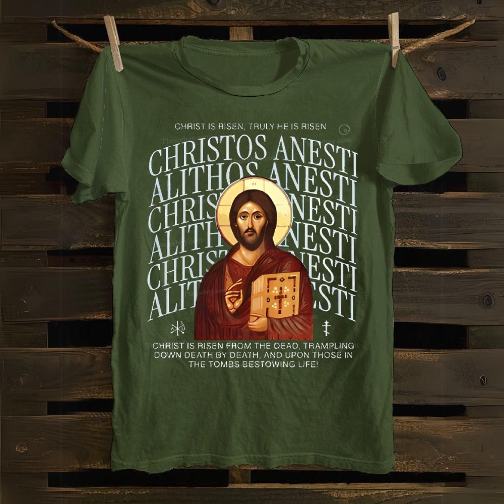 CHRISTOS ANESTI Orthodox Christian Cotton T-shirt