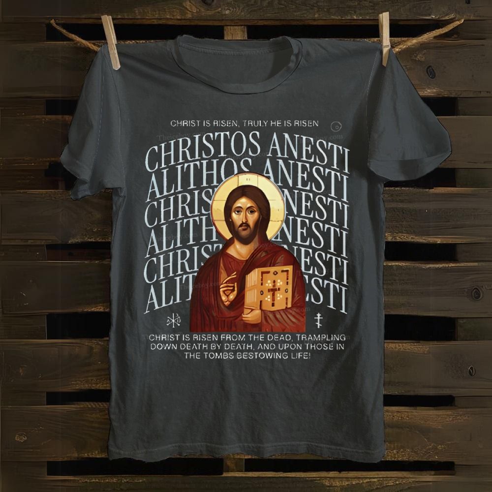 CHRISTOS ANESTI Orthodox Christian Cotton T-shirt