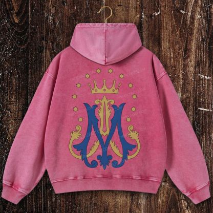Nomen Mariae Classic Christian Washed Hoodie